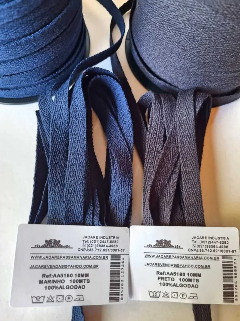 Produto têxtil Jacaré em detalhe